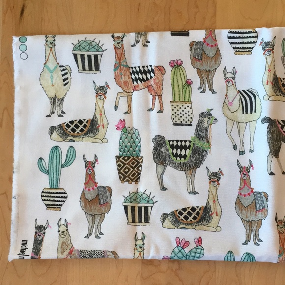 Lama / Alpaca Print Duck Cloth Fabric - Picture 7 of 9